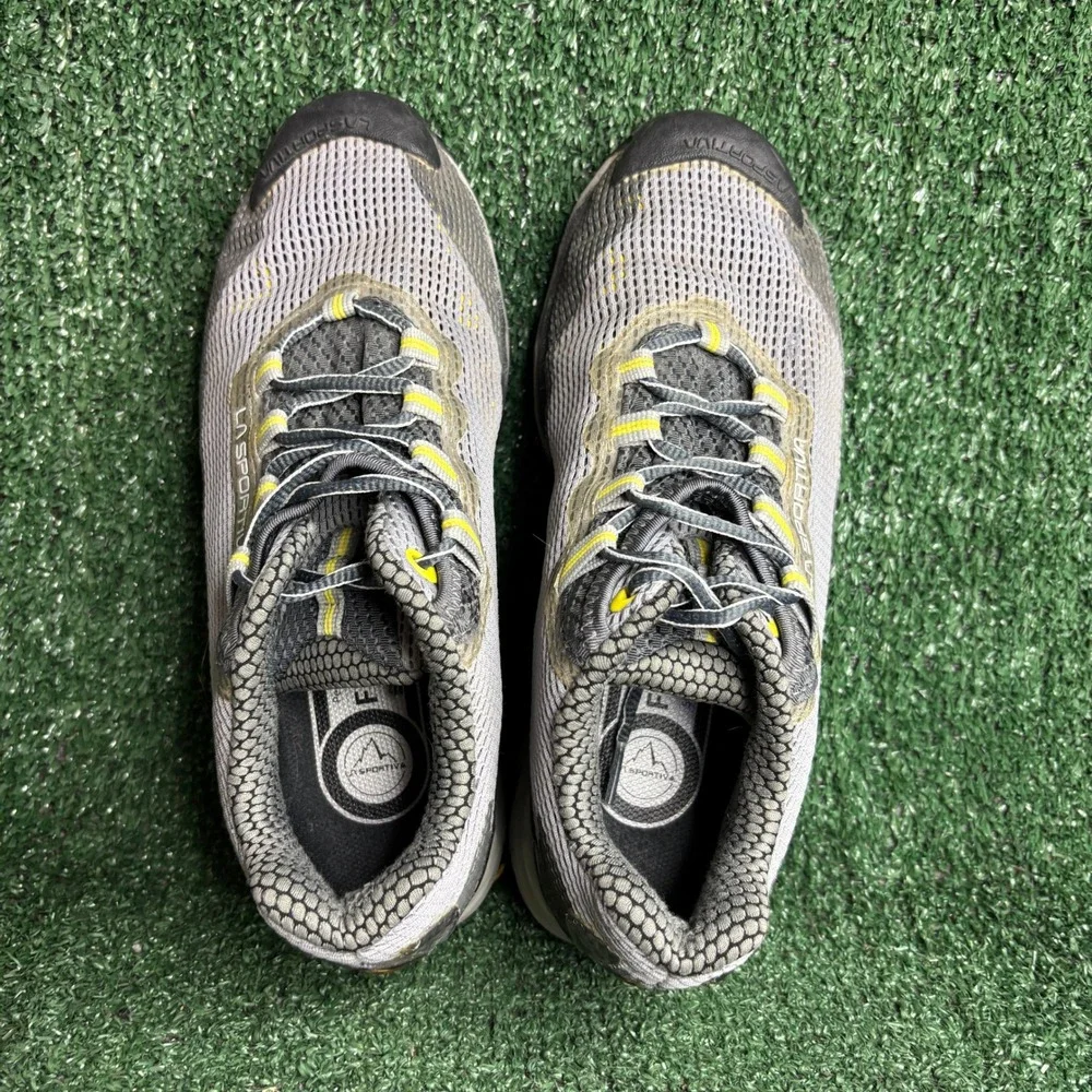 La Sportiva Wild Cat Mesh Impact Brake Trail Running Shoes Grey Yellow Women 9.5